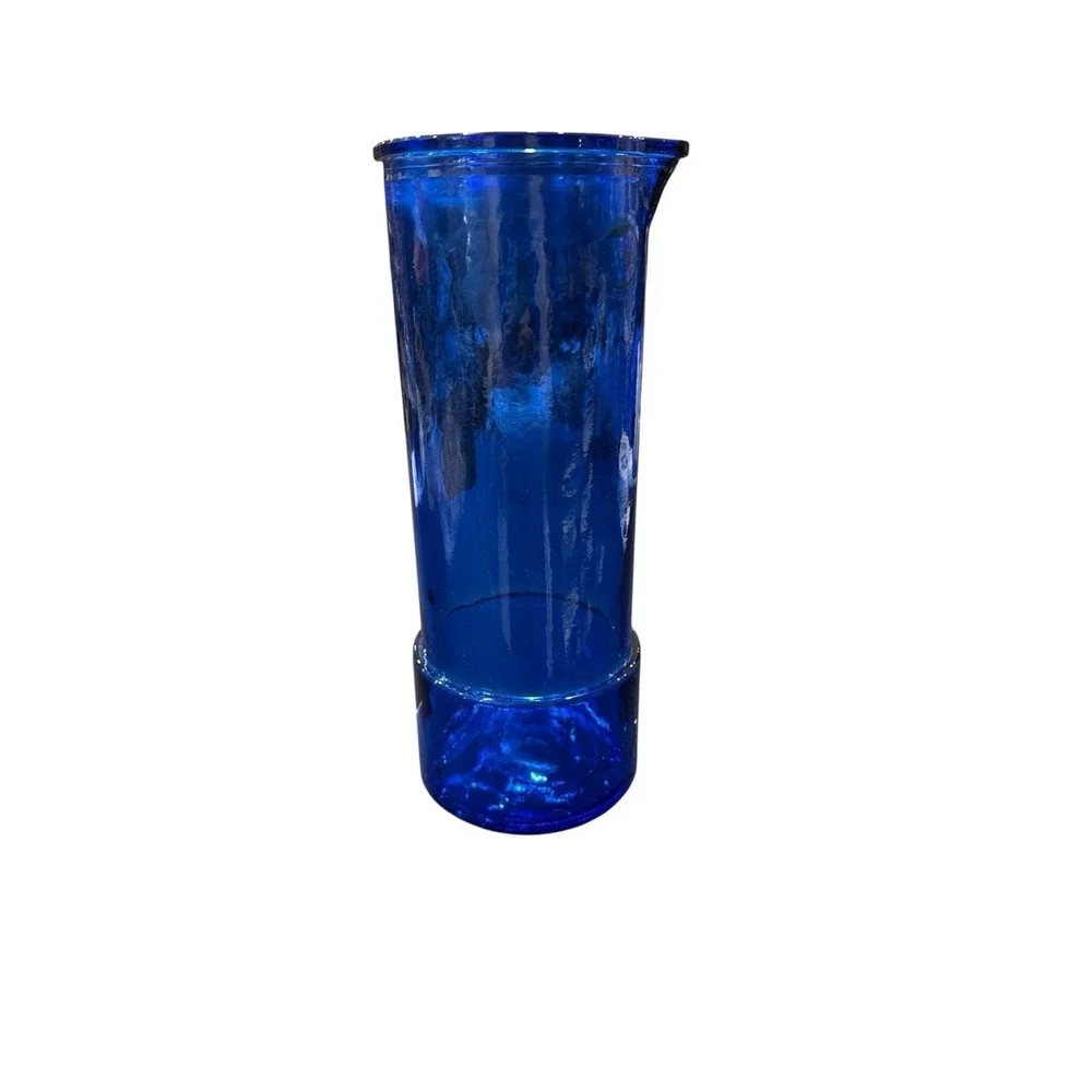 Spanish Cobalt Blue Recycled Glass Cocktail Mixing Glass, 9.5